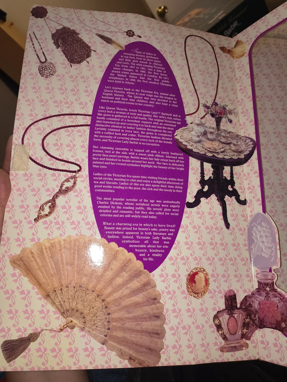 Barbie Victorian Lady Collector Edition Pink Booklet